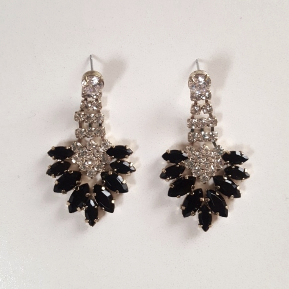 Jcrew Black Chandelier Earrings